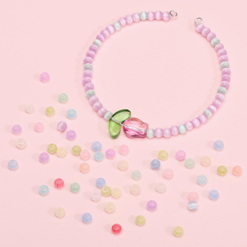 4mm High-Quality Glass Cat's Eye Seed Beads for Handmade DIY Jewelry and Accessories.