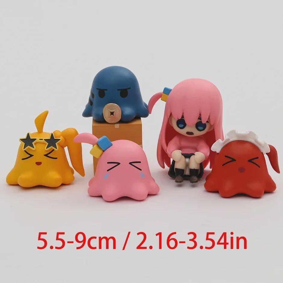 5pcs/set Bocchi the Rock! Mini Hitori Goto Gotoh Hitori PVC Figurine Dolls Model Figure Toys Christmas Gift