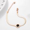 High Quality Stainless Steel Roman Numerals Rose Gold Bracelets &Bangles Female Charm Popular Bracelet For Women Jewelry