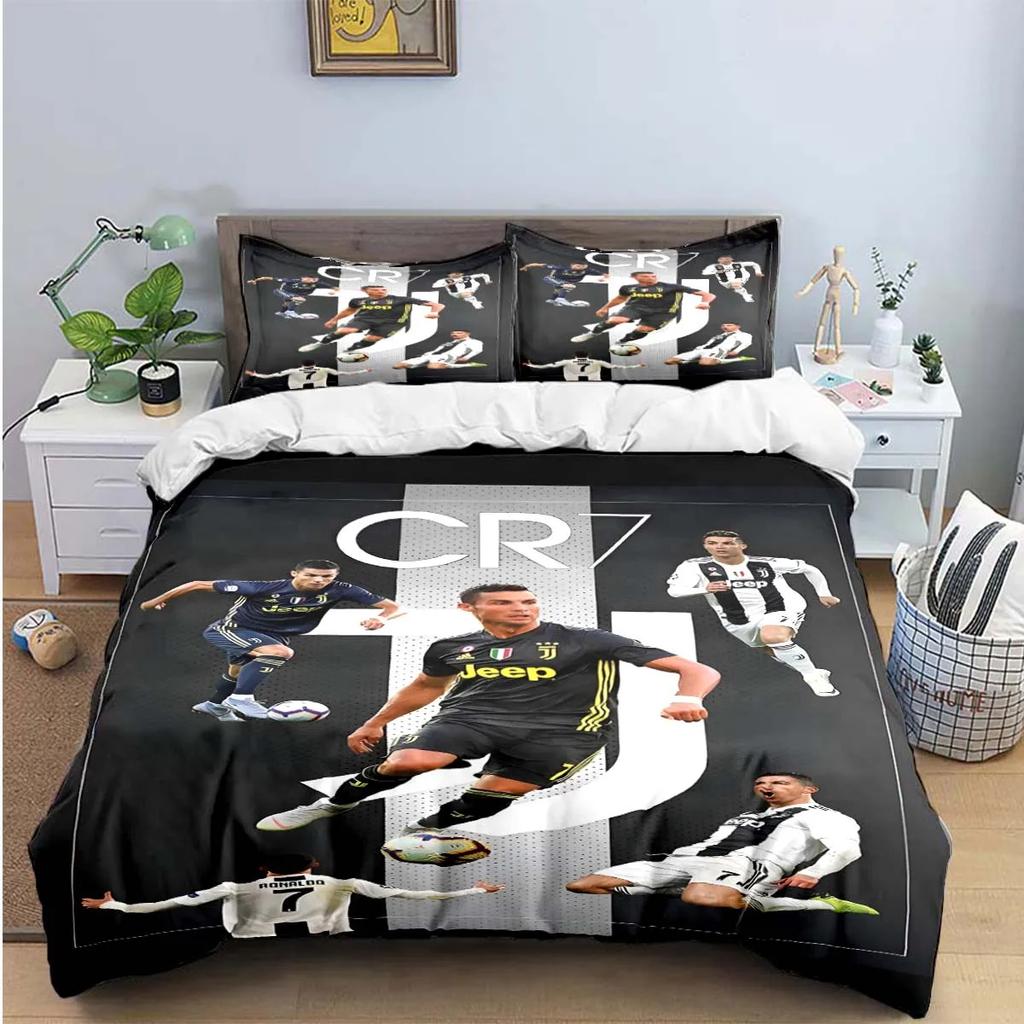 Fashion Football R-Ronaldo Digital Printing Bedding Set Duvet Cover Comforter Bed Youth Kids Girl Boys Birthday Gift