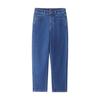 Giordano Women's Vintage Washed High-Waist Straight-Leg Jeans