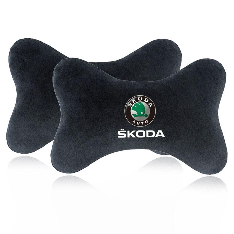 LQLT3 Car Neck Headrest Pillow Car Seat Neck Pillow Head Neck Support for Skoda Octavia RAPID Superb Fabia Kodiaq Kamiq Karoq Auto