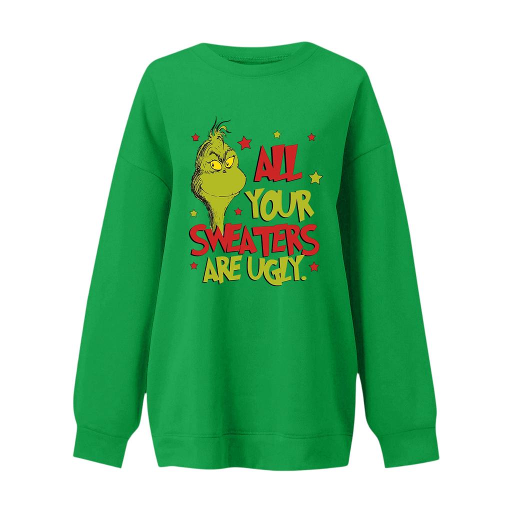Crewneck Sweatshirt For Women Fall Graphic Sweatshirts Vacation Long Sleeve Drop Shoulder Pullover