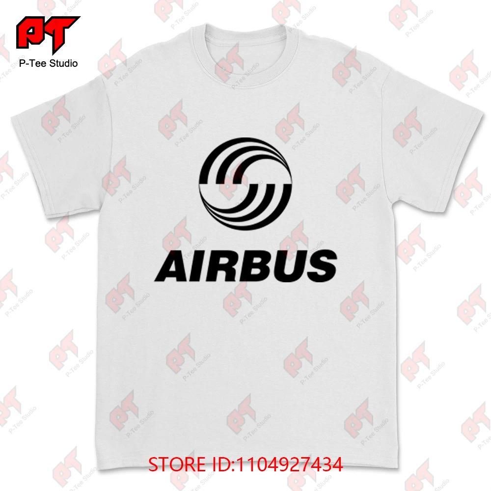Airbus Black Retro Logo European Aviation Geek Royal Blue Cotton T Shirt