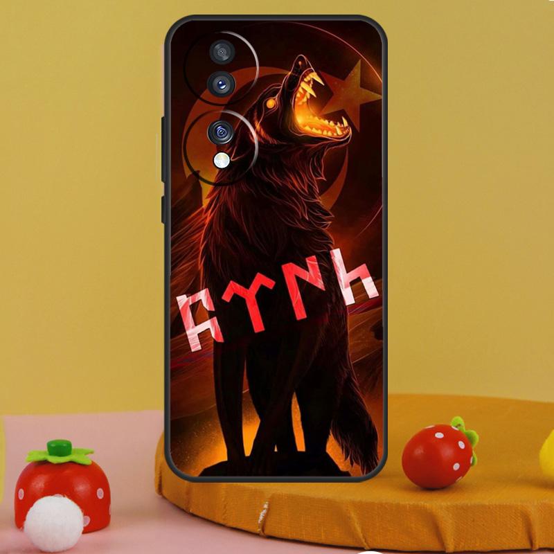 Turkey Turkish Flag Wolf Case For Honor 200 Magic 5 6 Pro X9c X9a X8a X7a X6a X7 X8 X9 X8b X9b 50 70 90 Lite Cover