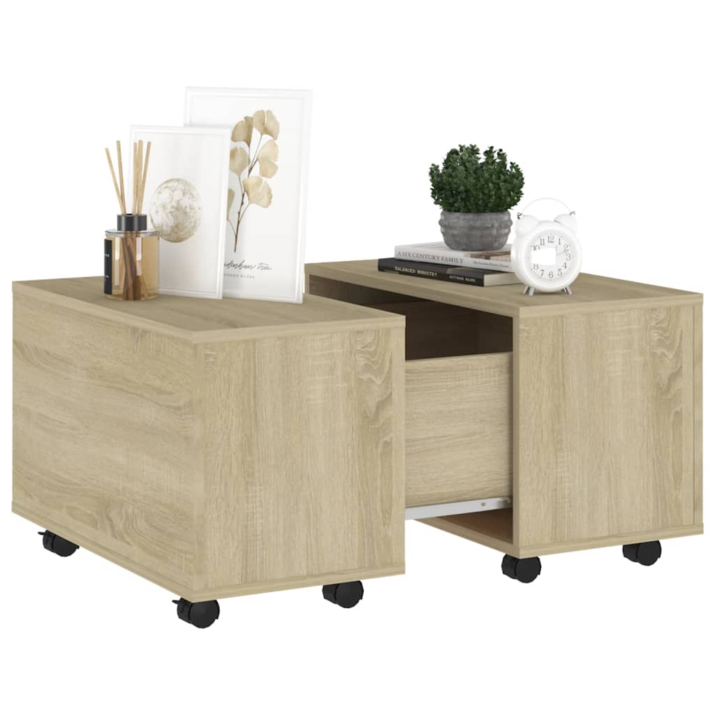 Vidaxl Couchtisch, Sonoma-Eiche, 60x60x38 cm, Holzwerkstoff