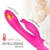 G Spot Couple Vibrator with Heating Function Clitoris G-spot Stimulation Waterproof Dildo with Vibrations Dual Motor Stimulator for Women Couple Fun