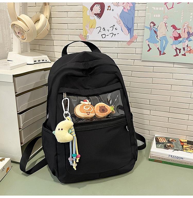 School Bag Summer Korean Ins Sweet Girl Transparent Pain High Value Junior High School