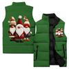 Ladies' Casual And Fashionable Sleeveless Vest Christmas Printed Cotton Jacket