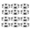 Set di 6 Anelli per Dessert in Acciaio Inossidabile Facili da Usare Set di Stampini per Muffin a Doppio Arrotolato Stampini Rotondi per Dessert per Creare Dessert