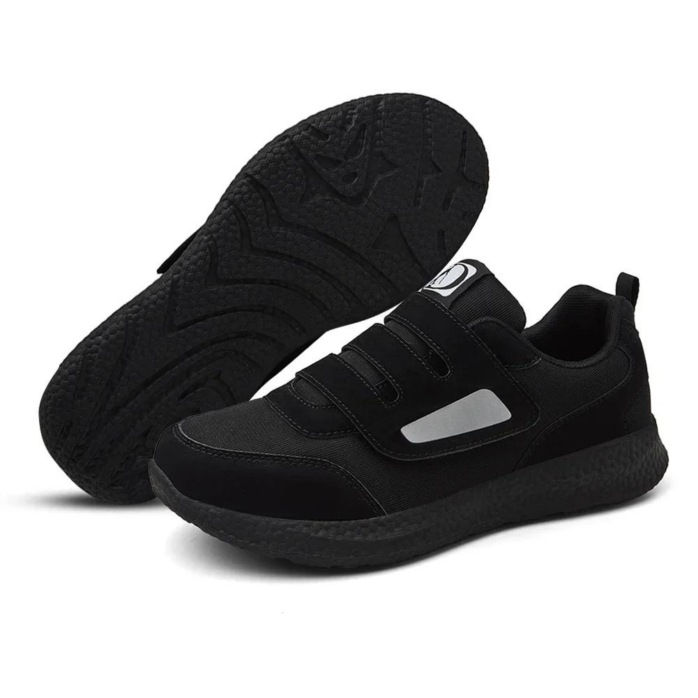 Buty Ortopedyczne Antypoślizgowe Lekkie Sneakersy na Obrzęki z Rzepami Buty na Zapalenie Rozcięgna Podeszwowego dla Mężczyzn