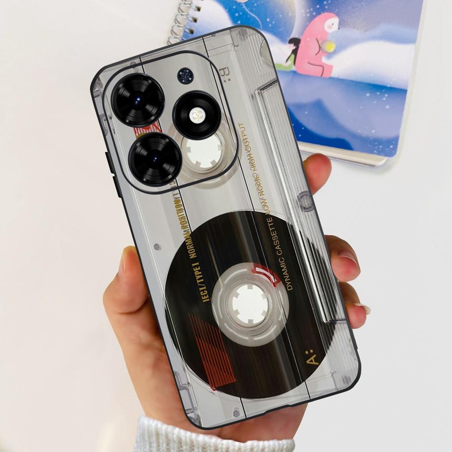 For Tecno Spark Go 2024 Cover Case Ultra Slim Soft TPU Bumper Shell On Infinix Hot 40i Hot 40 Pro Hot40 Fundas Painting Cartoon