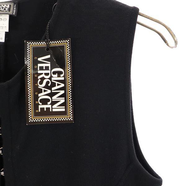 Unused Gianni Versace Made In Italy Wool Blend No Sleeve One Piece 38 Women Used