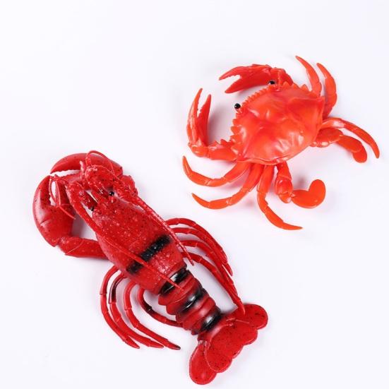 Simulated Lobster Model Squeaky Realistic Stress Relief Crab Squeeze Toy Home Office Desktop Decoration Photo Props