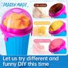 with Straw Spoon Slushy Cup Ice Cream Shape Smoothies Making Cup Homemade Smoothies Cup  Summer