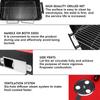 Barbecue Grills Edelstahl BBQ Ofen Outdoor Drahtgitter Werkzeuge Outdoor Faltbare Holzkohlegrills Für Picknick Für 3-5 Personen Schwarz+Rot