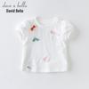 DAVE&BELLA Girls' Cartoon Short Sleeve Cotton T-Shirt