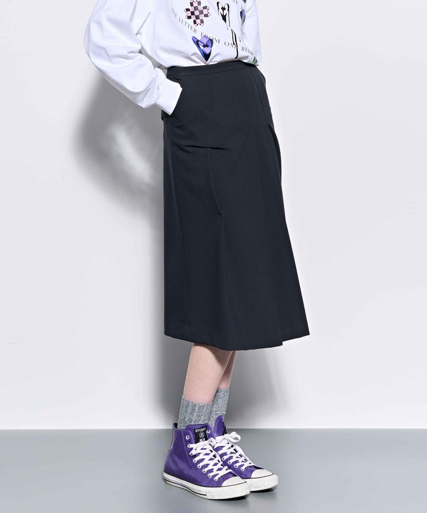 Kimjisu Dozi - Pinched Midi Skirt _ Charcoal
