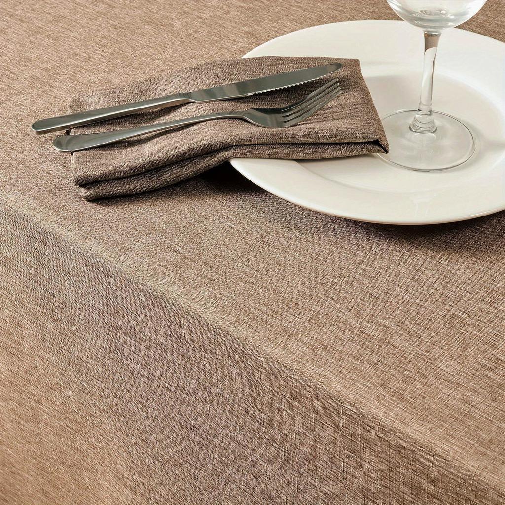 Waterproof Rectangle Table Cloth, Farmhouse Tablecloth, Anti-Shrink, Soft and Wrinkle Resistant, Decorative Fabric Table Cover