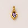 Titanium Steel Zodiac Heart Pendant Necklace with Twelve Stones & Custom Name Charm - Family Gift