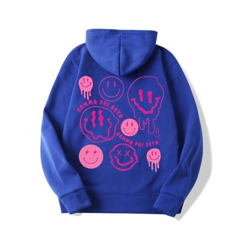 Oversized Womens Hooded Sweatshirt Loose Fit Casual Graphic Letter Print Long Sleeve Top