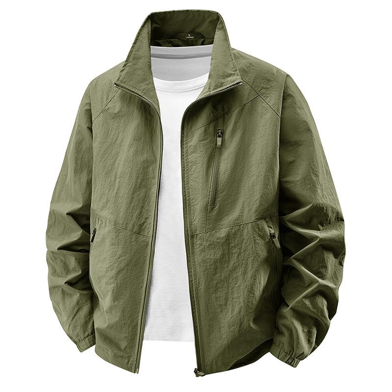 Giacca Casual da Uomo, Giacca con Collo Alto, Top da Lavoro Ampio Taglie Forti