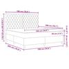 LED Box Spring Bed with Mattress Dark Gray 180 x 200 cm Velvet