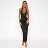 2026 Summer New European and American Style Women's Clothing Sexy Fashion Neck Lace Slim Slim Dress