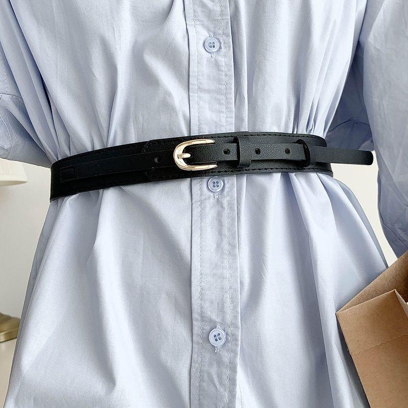 

Waist Black Versatile Belt For Women With Elegant Triangle Buckle Design Perfect For Any Dress Style