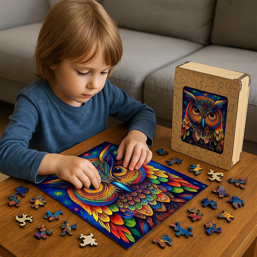 Wooden Educational Puzzle A3 Night Owl Children And Adults 240 Pcs Large