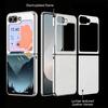 Mountain Landscape Case For Samsung Z Flip 8 7 6 5 Hybrid 3in1 Leather Skin Plating Frame Hard Folding Phone Cover For Galaxy Z Flip8 Flip7 Flip6