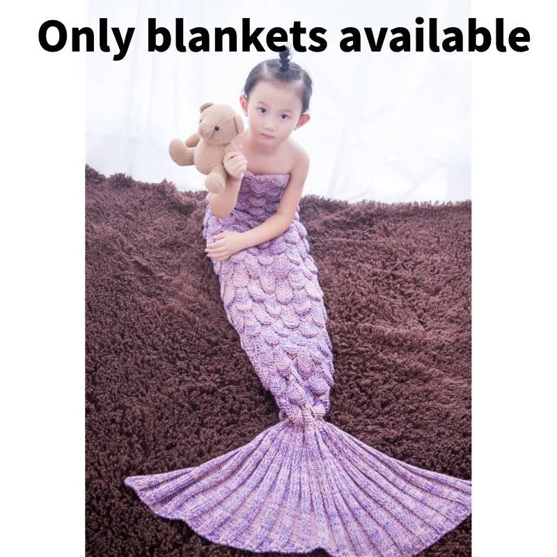 Scale Vintage Fish Pattern Mermaid Woollen Blanket Knitted Cozy Autum Spring