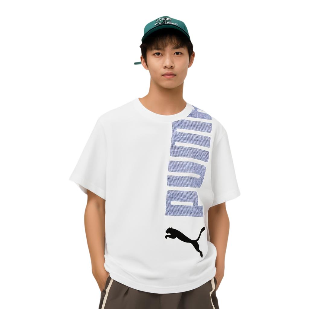PUMA Casual Fashion Versatile Round Neck Short Sleeve T-Shirt Unisex Tops White 691347-02