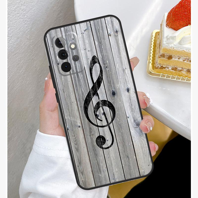 Treble Clef Music Note Case For Samsung Galaxy A55 A35 A15 A14 A34 A54 A73 A53 A33 A23 A13 A12 A32 A52 A51 Cover