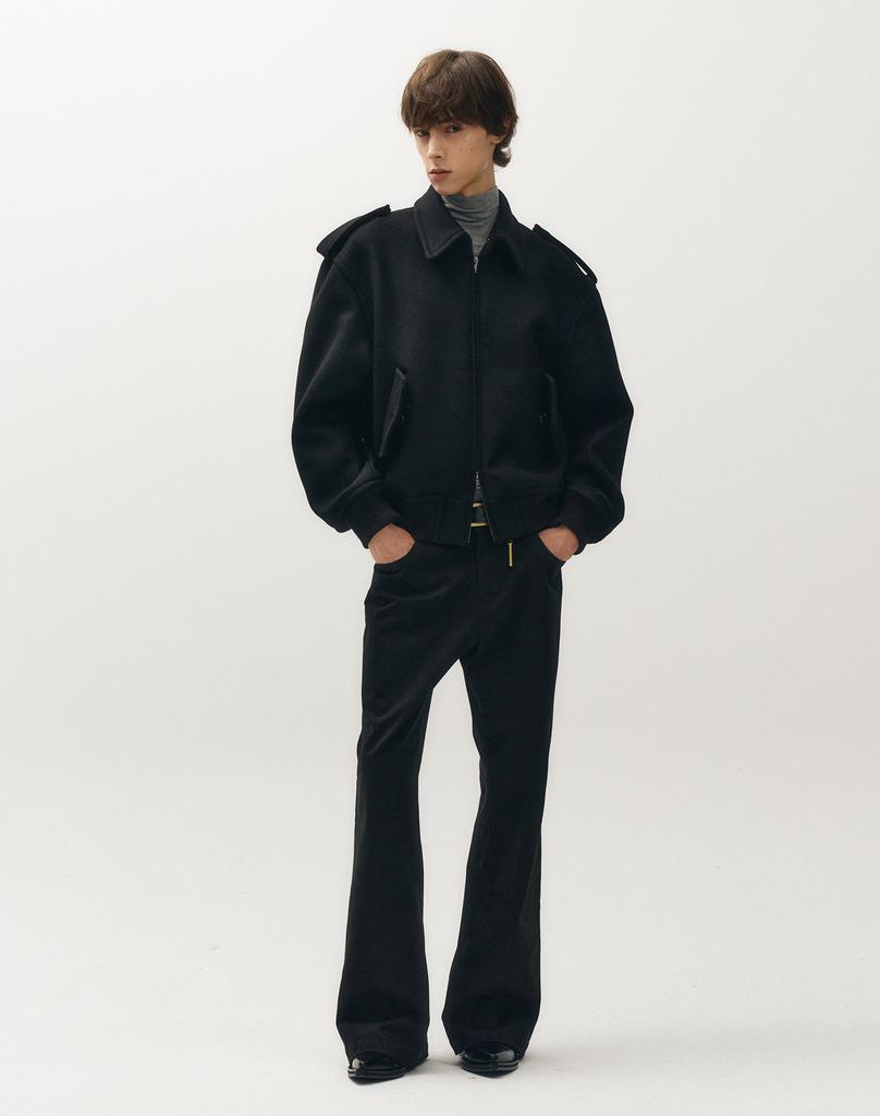 Noirer Heavy Wool Oversized Blouson (Black)