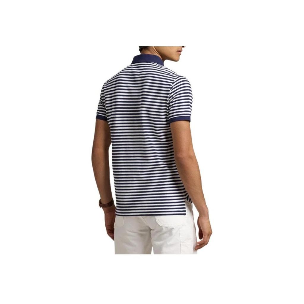 Polo Ralph Lauren Striped Slim Fit Polo Shirt Men tops Blue 710956682-001