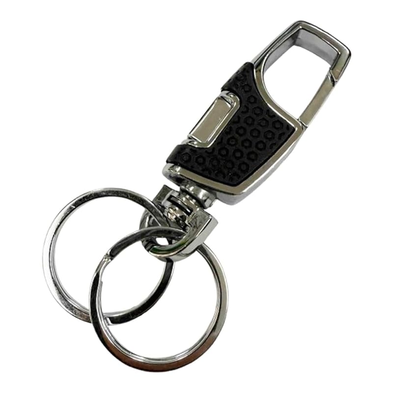 

[arcade] key ring carabiner Fashionable men s ladies key case key ring silver gold black Gunmetal Black (F type)