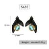 Creative 925  Jewelry Set for Woman Unique Mermaid Tail Shape Earring Necklace Black Gold Jewelry Wedding Bridal Set