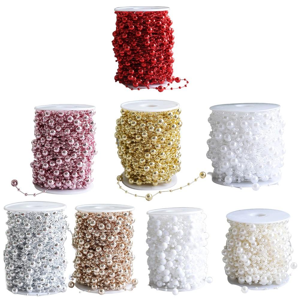 10m Christmas Tree Beads Garland Artificial Beads Trim Garland Decor For Party