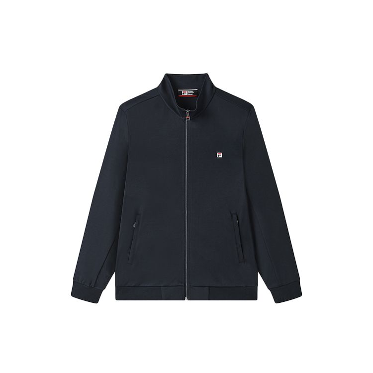 Fila Basic Minimalist Stand Collar Workwear Business Casual Jacket Men Jackets Legendary-Blue F11M321501FNV