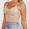 Women Solid Color Lace Bra Adjustable Strap Vest Bra