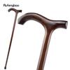Brown Wooden Single Joint Fashion Walking Stick Decorative Cospaly Cane Halloween Mace Crutch Wand Crosier 92cm