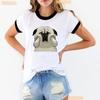 Pug Love Autumn Animal Printed T Shirt Girls Harajuku Kawaii Dog Tshirt Unisex Summer Fashion Tshirt Female Streetwear