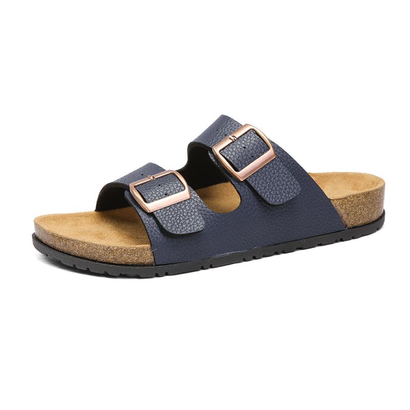 Fashion New Flat Slippers Men's Slippers Luxury Indoor Bottom Non Slip Cork Slippers Male Beach Outdoor Home Flip Flops Sandals