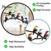 Bird Themed Glass Sticker on Branch Window Sticker, Colorful Birds Decorative Static Bathroom Cling Decal, Waterproof Removable Animal for