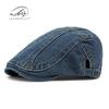 Men's Fashion Denim Beret with Visor for Casual Everyday Outdoor Wear