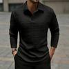 Men's Spring Fall Button Front Collared Cardigan Sweater, Slim Fit Long Sleeve Knit Top