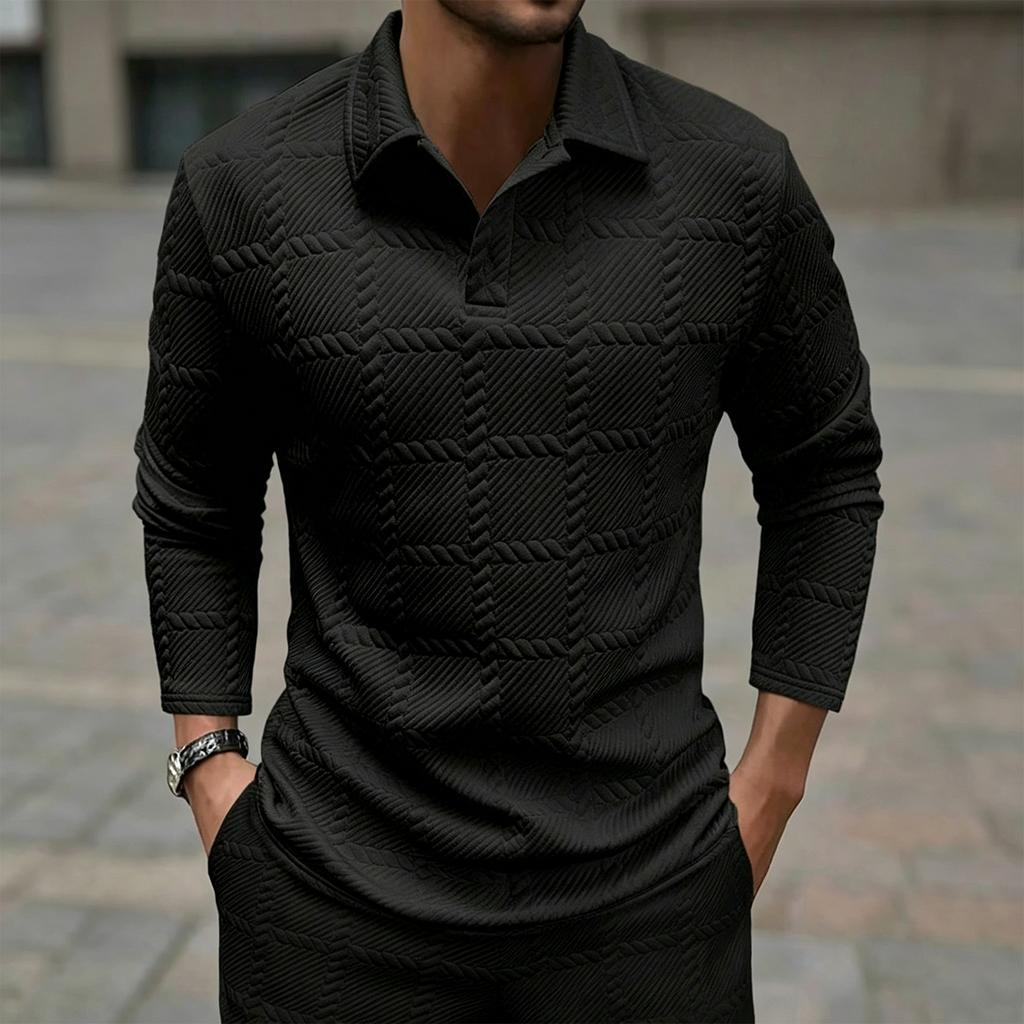 Men's Spring Fall Button Front Collared Cardigan Sweater, Slim Fit Long Sleeve Knit Top