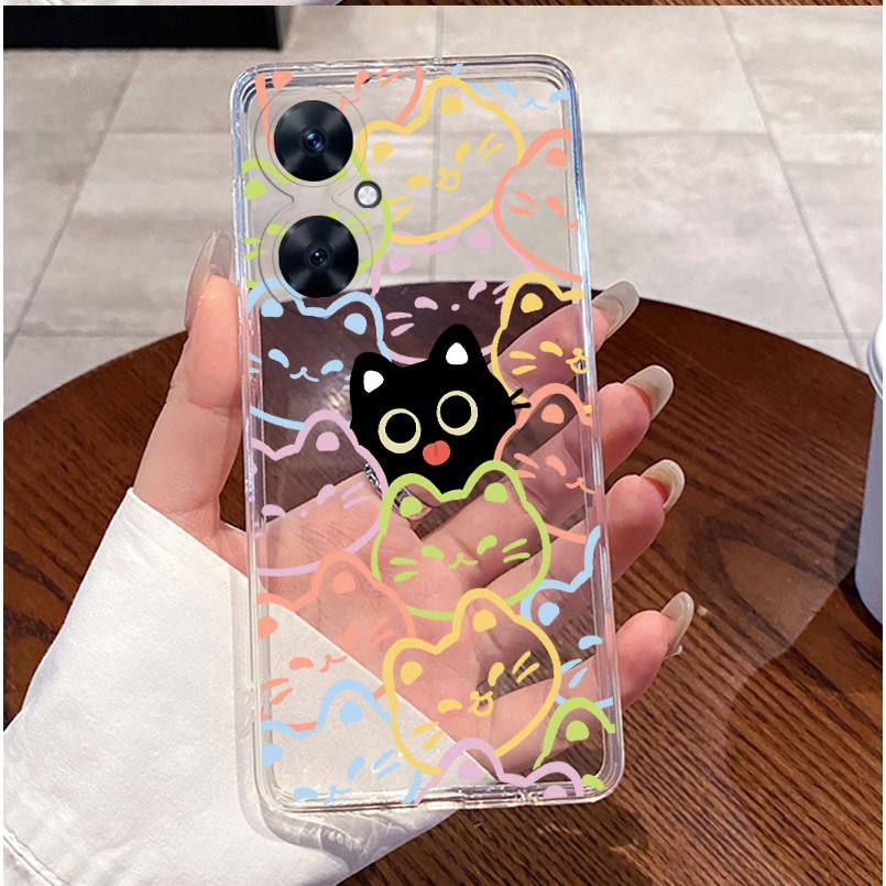 For Huawei nova 11i Case Luxury Heart Rabbit Silicone Soft Slim Clear TPU Back Cover For Huawei Nova11i MAO-LX9 MAO-LX9N Casing