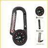 OEING Outdoor Multifunction Compass Carabiner with Thermometer (2-Pack)